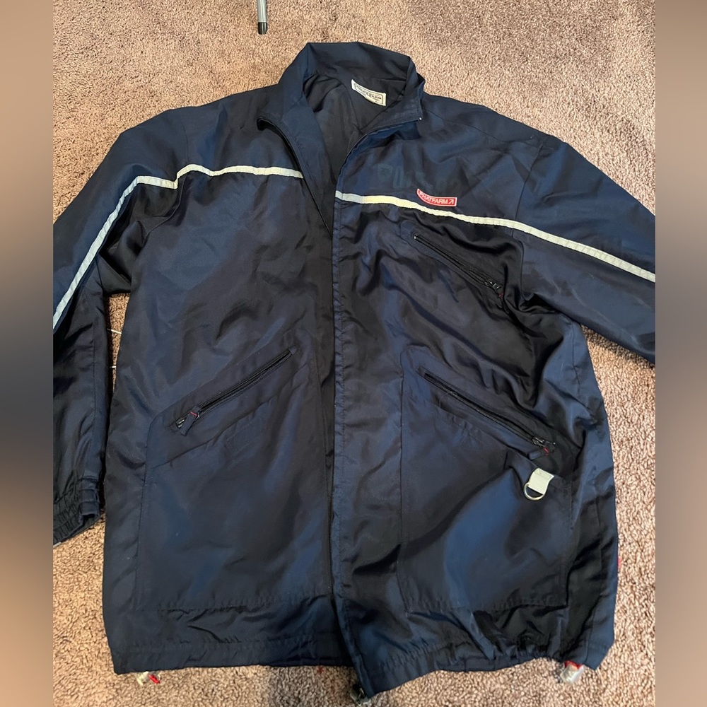Phat Farm size large men’s rain jacket navy blue